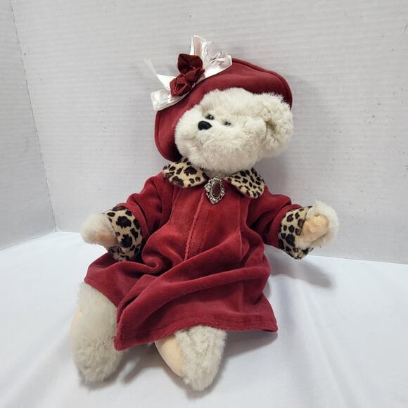 Penny the Sophisticated 13" Plush Bear Stuffed Toy Velvet Victorian Coat - Picture 8 of 9